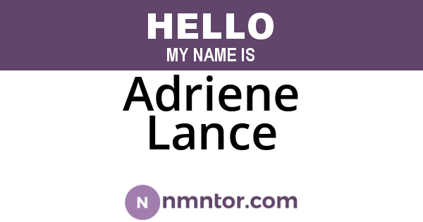 Adriene Lance