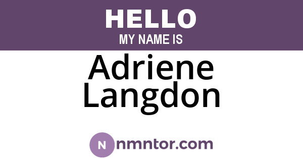 Adriene Langdon