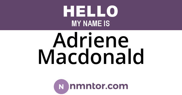 Adriene Macdonald