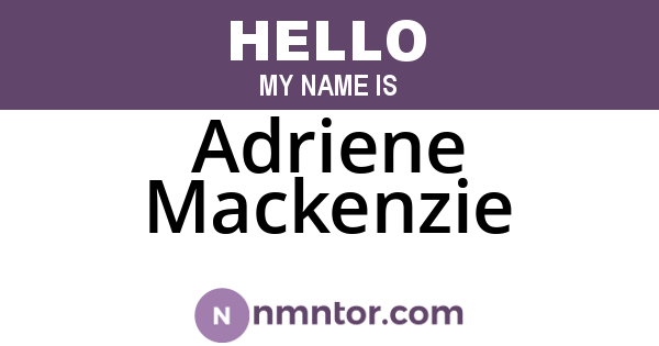 Adriene Mackenzie