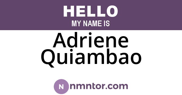 Adriene Quiambao