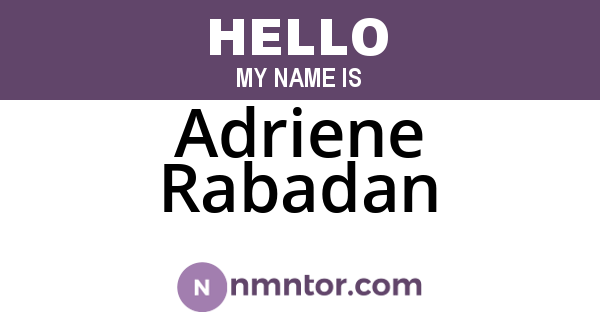 Adriene Rabadan