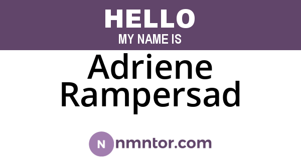 Adriene Rampersad