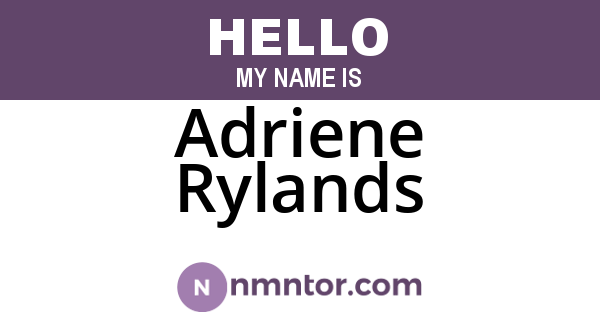 Adriene Rylands