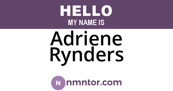 Adriene Rynders