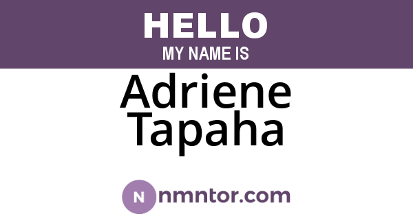 Adriene Tapaha