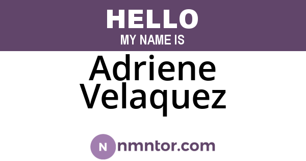 Adriene Velaquez