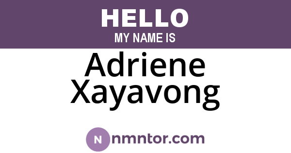 Adriene Xayavong