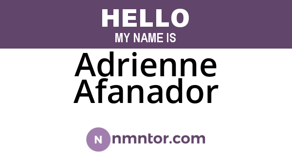 Adrienne Afanador
