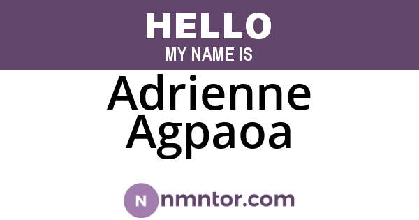 Adrienne Agpaoa