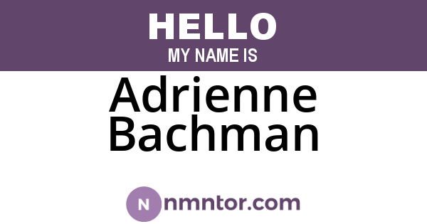 Adrienne Bachman