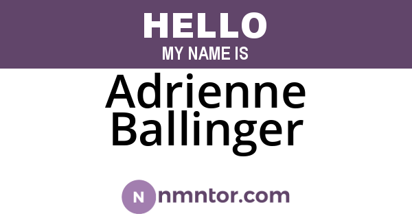 Adrienne Ballinger