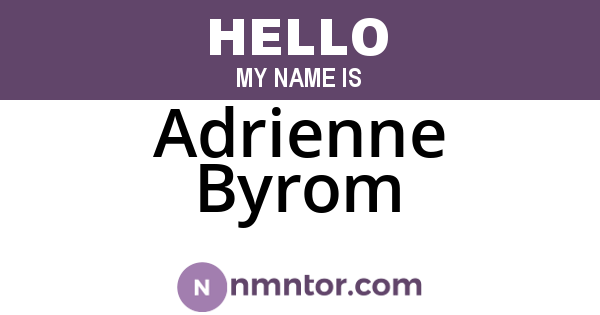 Adrienne Byrom