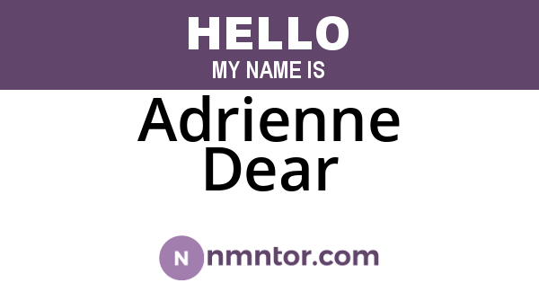 Adrienne Dear