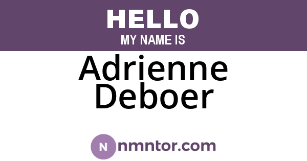 Adrienne Deboer