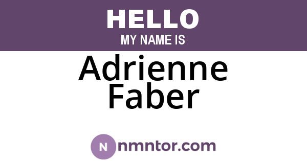 Adrienne Faber