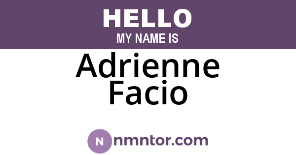 Adrienne Facio