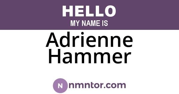Adrienne Hammer