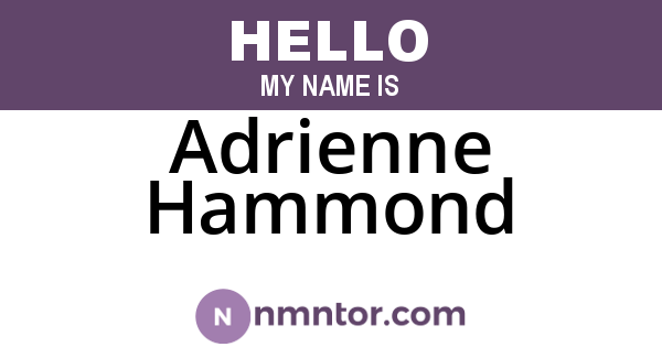 Adrienne Hammond
