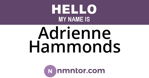 Adrienne Hammonds
