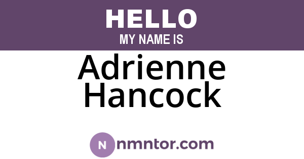 Adrienne Hancock