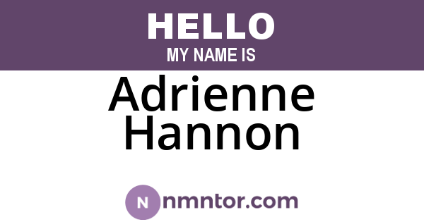 Adrienne Hannon