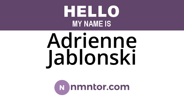 Adrienne Jablonski
