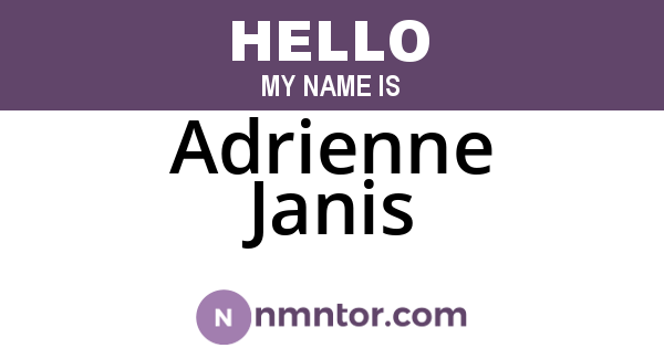 Adrienne Janis