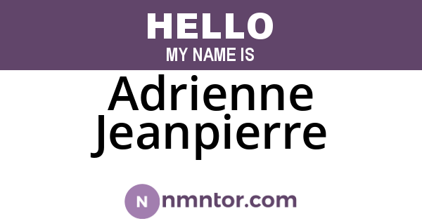 Adrienne Jeanpierre