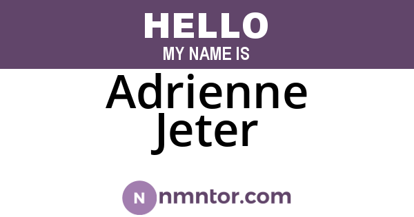 Adrienne Jeter