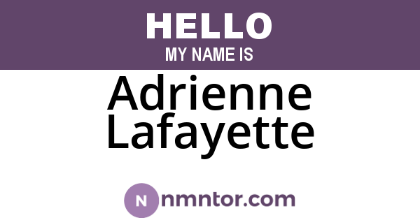 Adrienne Lafayette