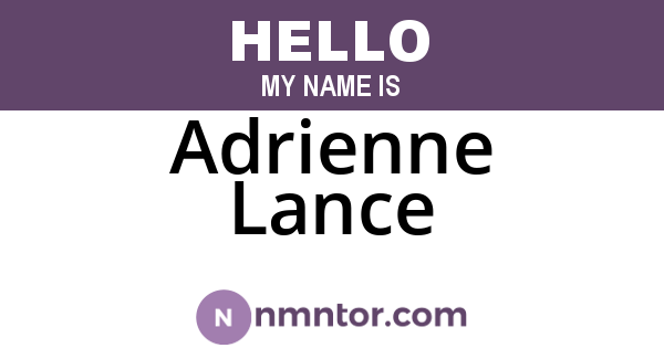 Adrienne Lance