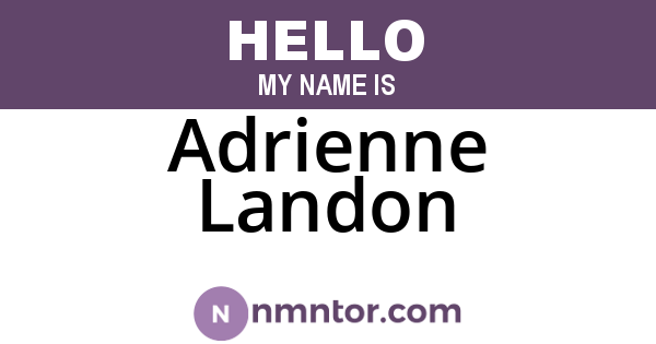 Adrienne Landon