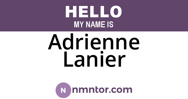 Adrienne Lanier