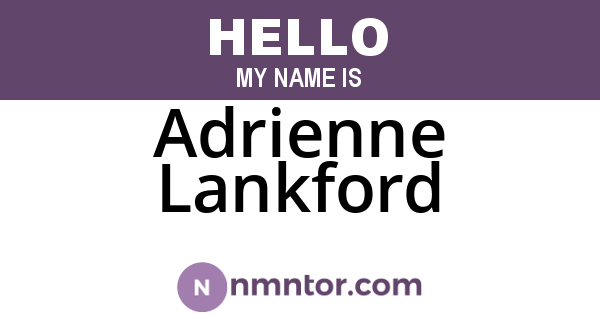 Adrienne Lankford