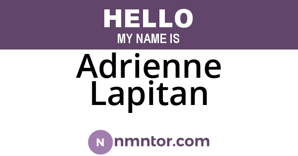 Adrienne Lapitan