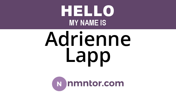 Adrienne Lapp