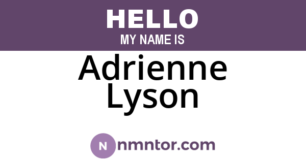 Adrienne Lyson