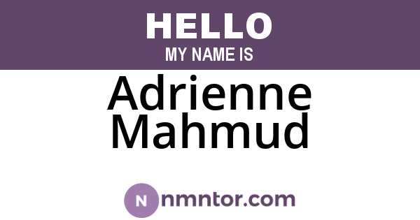 Adrienne Mahmud