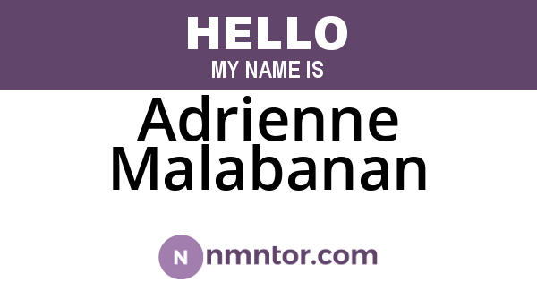Adrienne Malabanan