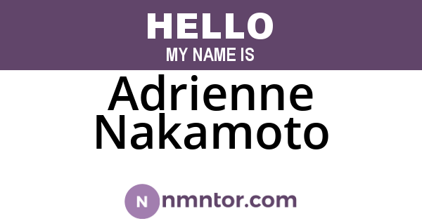 Adrienne Nakamoto
