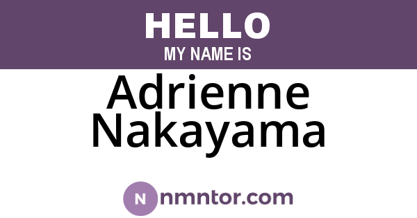 Adrienne Nakayama