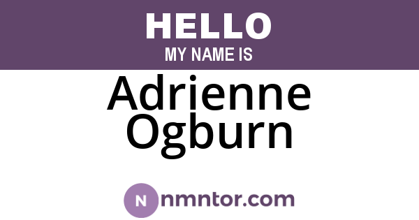 Adrienne Ogburn