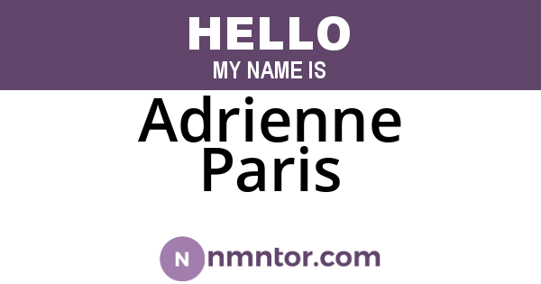 Adrienne Paris