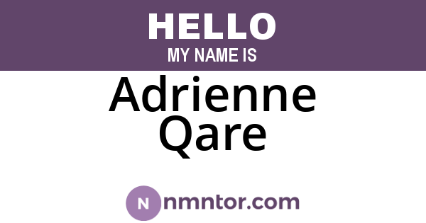 Adrienne Qare