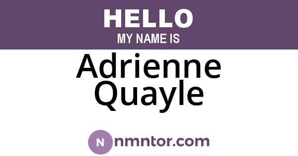 Adrienne Quayle