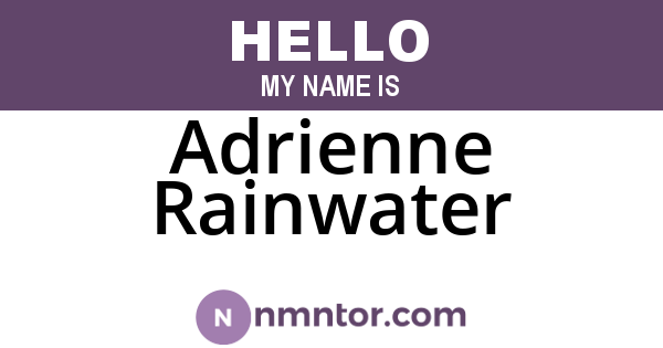 Adrienne Rainwater
