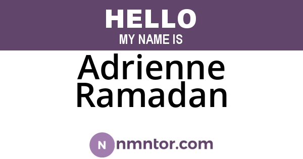 Adrienne Ramadan