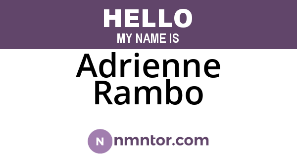Adrienne Rambo