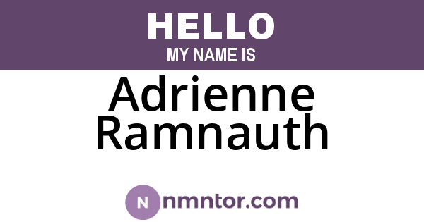 Adrienne Ramnauth